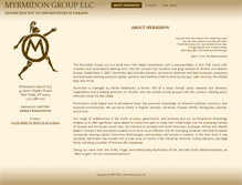 Tablet Screenshot of myrmidongrpllc.com